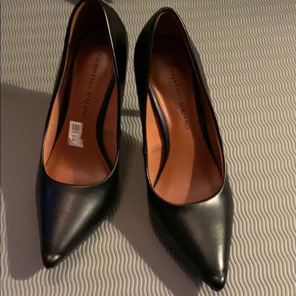 Black pointy heels